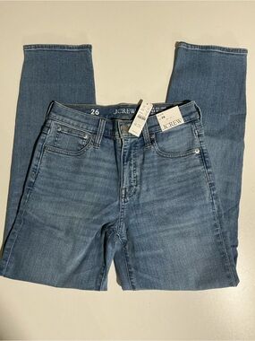 J. Crew woman’s  Straight Jeans in Light-Medium Blue Wash